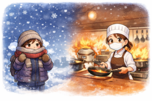 大寒波襲来！和歌山・花むらの厨房は寒い？飲食店のリアルな仕事風景