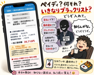 ペイディ？何それ？いきなりブラックリスト入りのご案内が届いた件