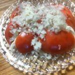 冷やしトマトに刻みらっきょう。まさかの名コンビ誕生